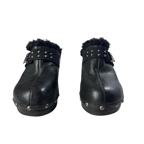 Dr. Scholl’s Top Gun Wooden Clogs 10 Mules Fur studded - Picture 5 of 9